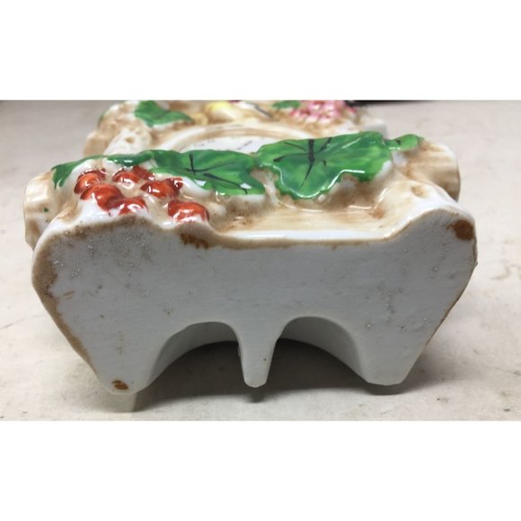 Vintage Hand Painted Cuckoo Clock Wall Vase Pocket Planter - Picture 4 of 7